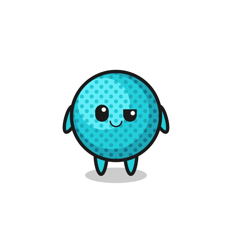 spiky ball cartoon with an arrogant expression vector