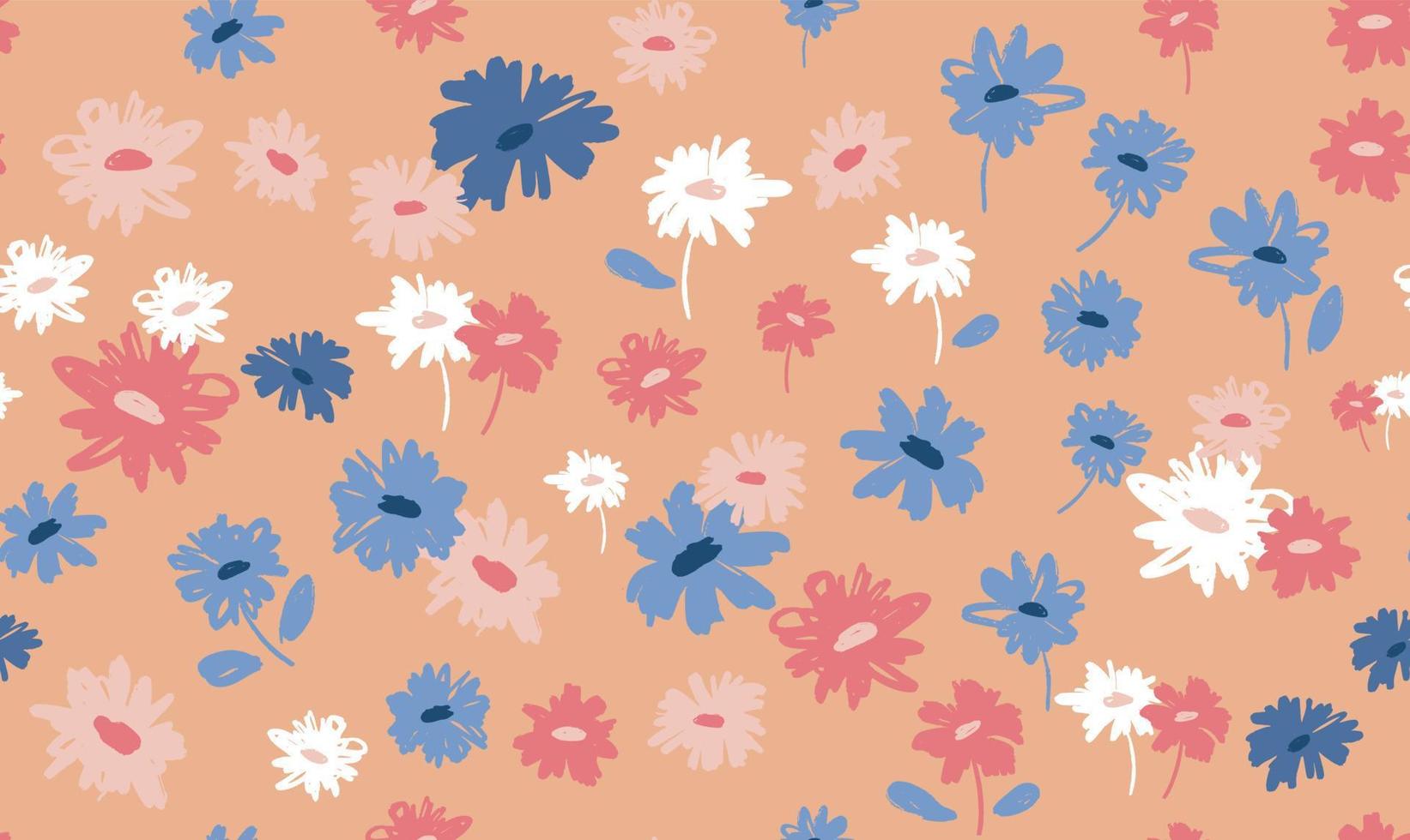 Floral background for textile, swimsuit, wallpaper, pattern covers, surface, gift wrap. vector