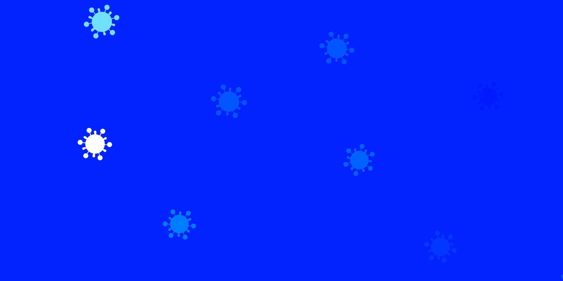 Light blue vector backdrop with virus symbols.