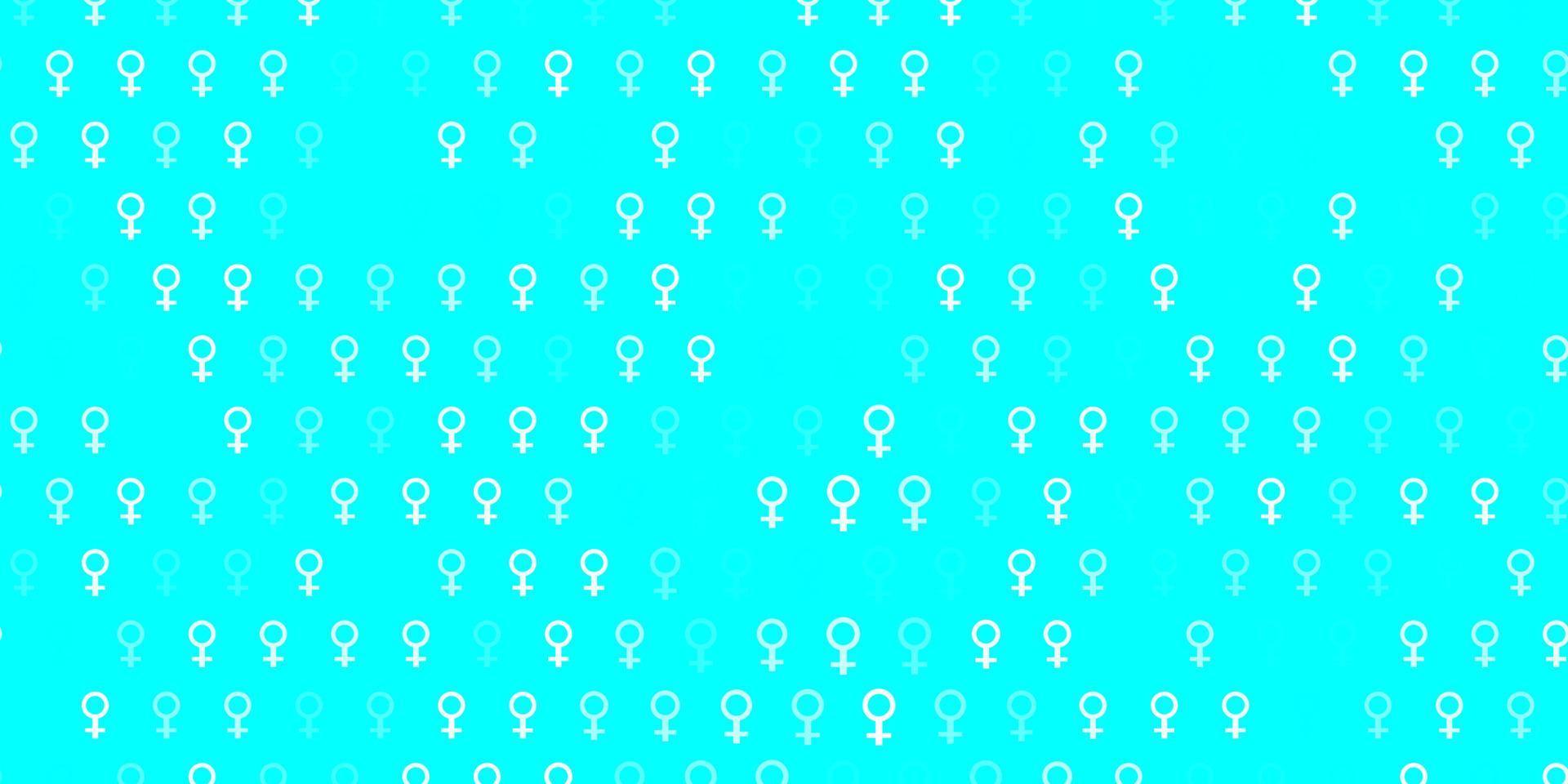 Light Green vector pattern with feminism elements.