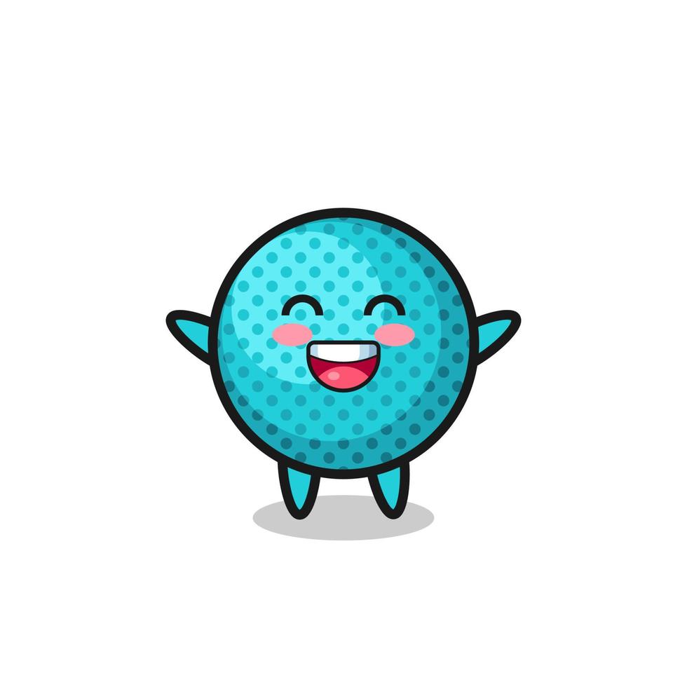 happy baby spiky ball cartoon character vector