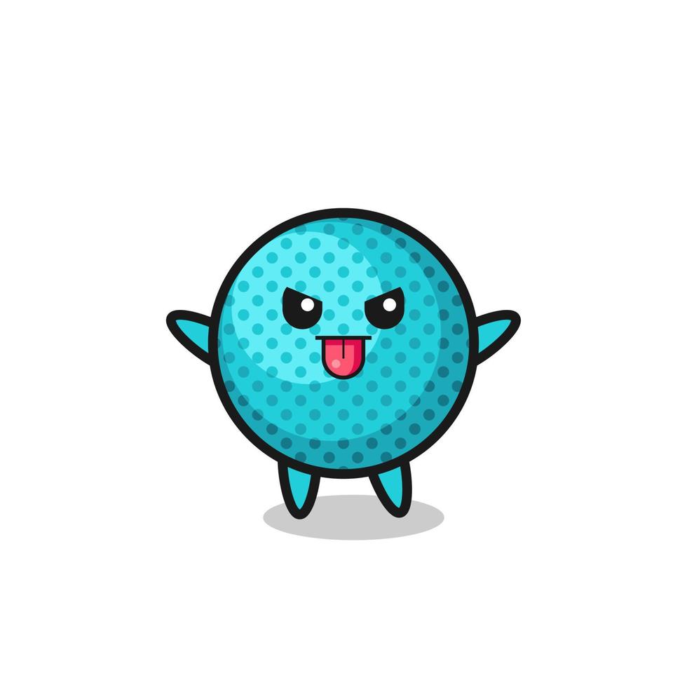 naughty spiky ball character in mocking pose vector