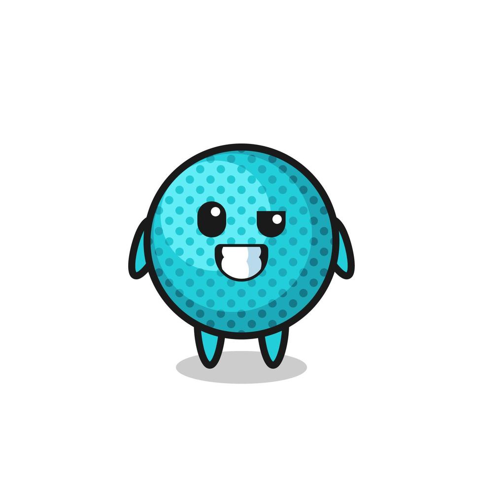 cute spiky ball mascot with an optimistic face vector
