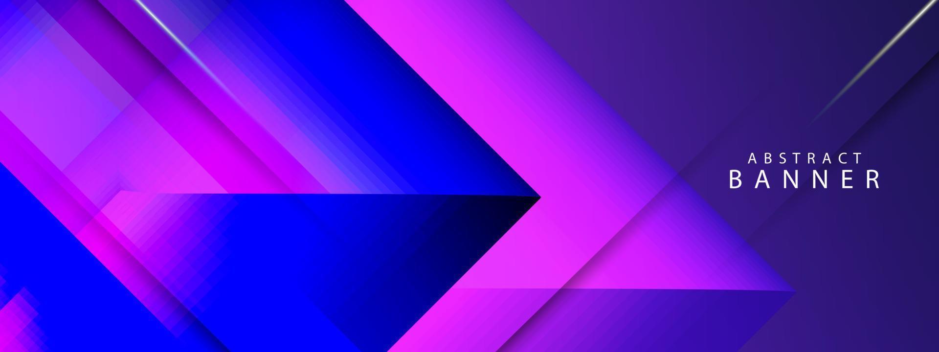 Abstract blue geometric design banner background vector