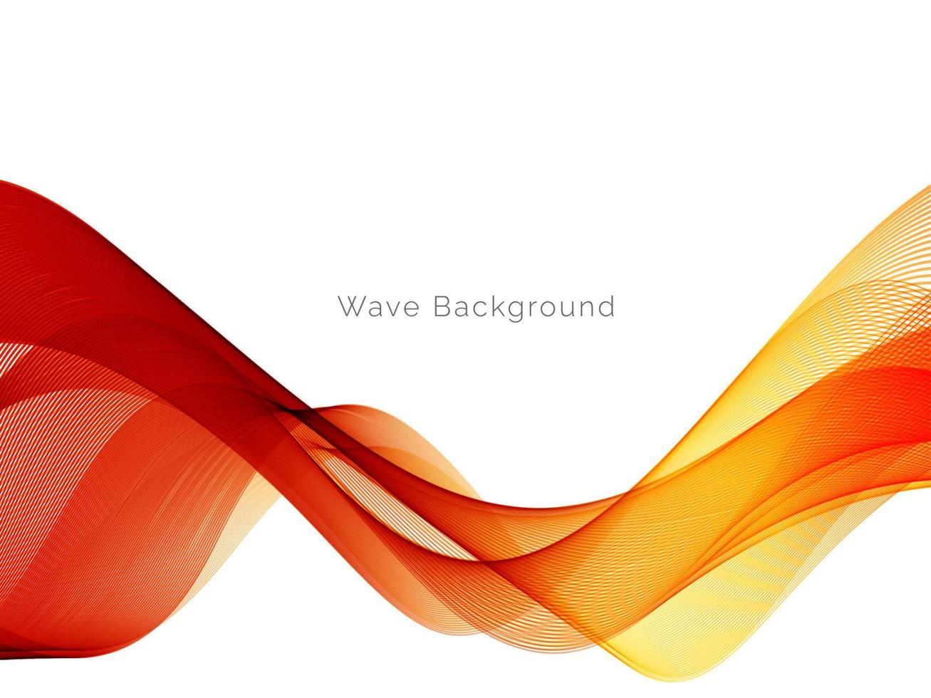 Abstract modern dynamic stylish red and yellow decorative pattern wave banner background vector