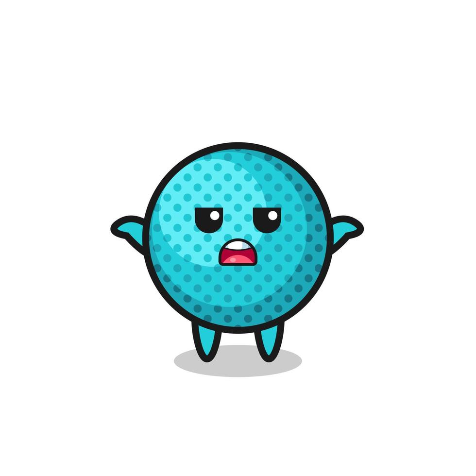 spiky ball mascot character saying I do not know vector