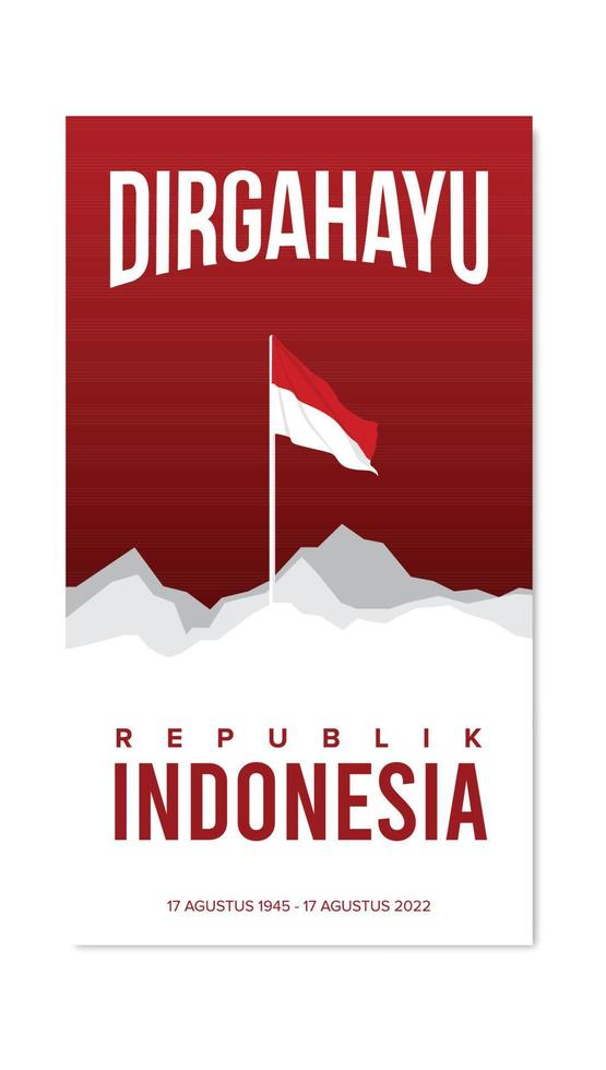 Indonesia Independence Day August 17th Poster Design vector