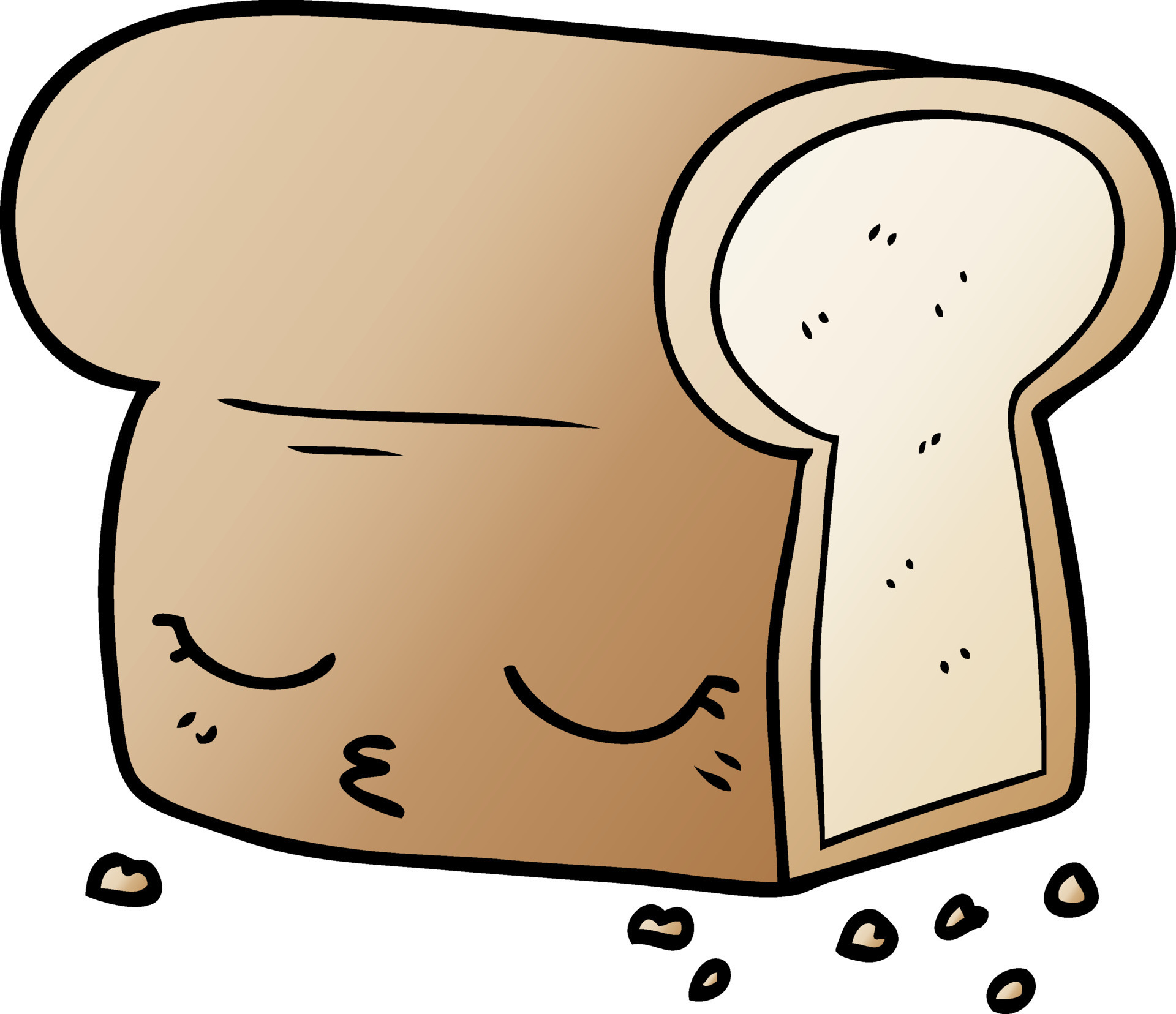cartoon loaf of bread 12035428 Vector Art at Vecteezy
