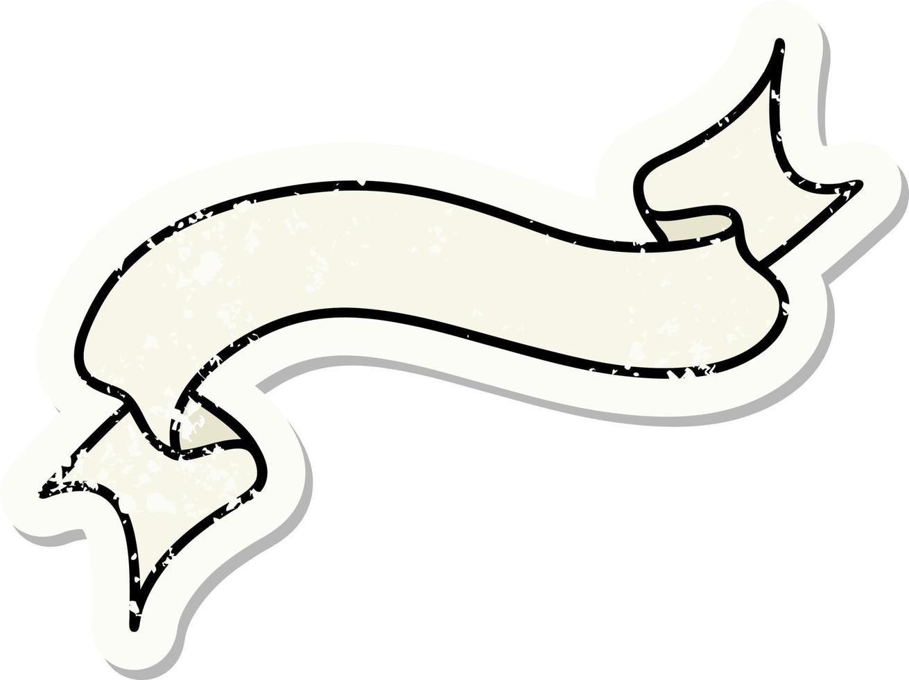 distressed sticker tattoo in traditional style of a banner vector