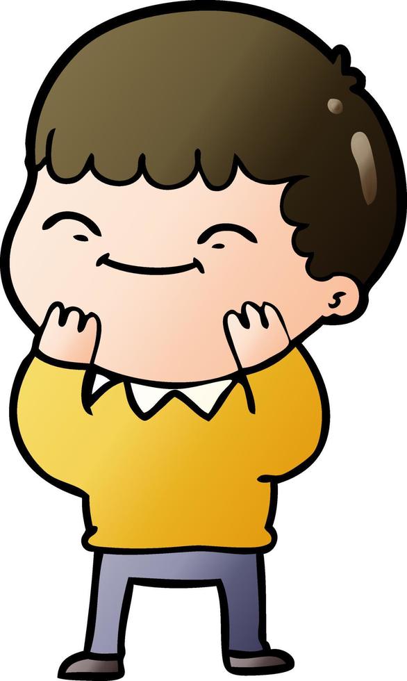 cartoon happy boy vector