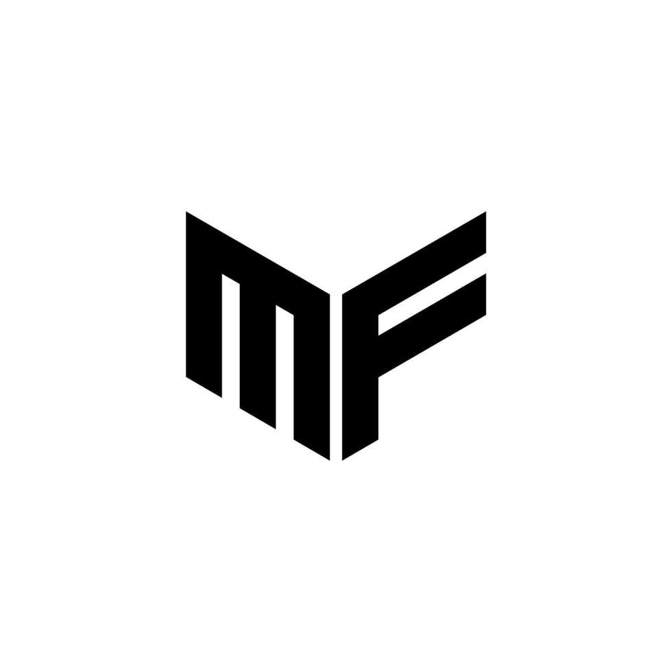 diseño de logotipo de letra mf con fondo blanco en illustrator. logotipo vectorial, diseños de caligrafía para logotipo, afiche, invitación, etc. vector