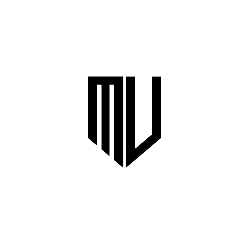 MU letter logo design with white background in illustrator. Vector logo, calligraphy designs for logo, Poster, Invitation, etc.