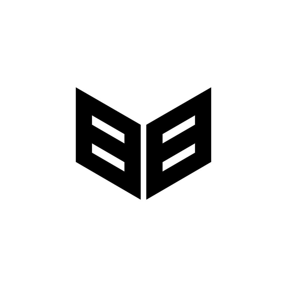 diseño de logotipo de letra bb con fondo blanco en ilustrador, logotipo de cubo, logotipo de vector, estilo de superposición de fuente de alfabeto moderno. diseños de caligrafía para logo, afiche, invitación, etc. vector