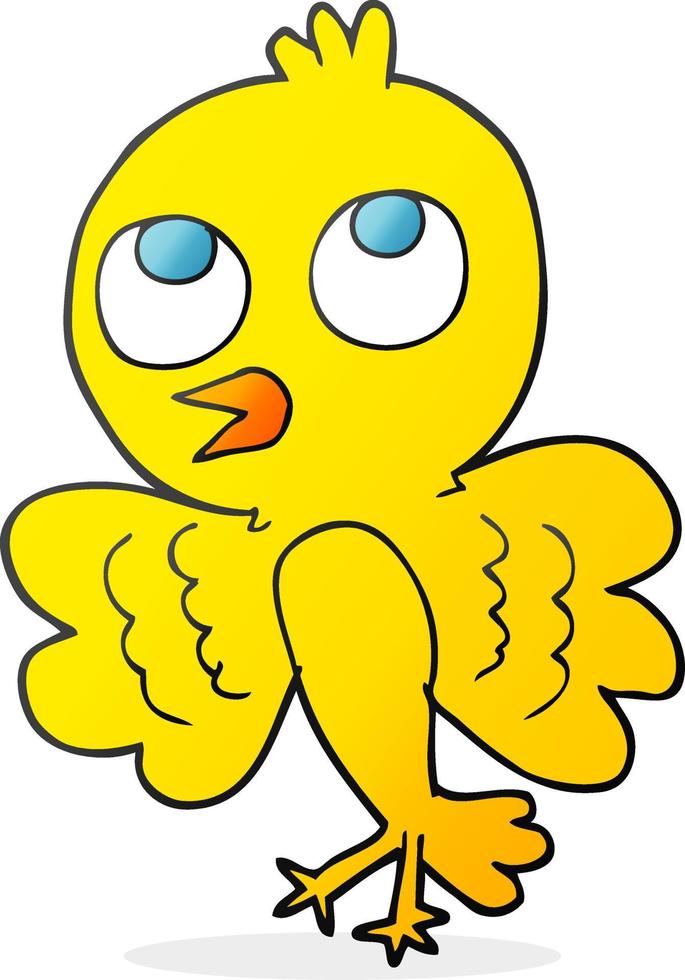 freehand drawn cartoon bird vector