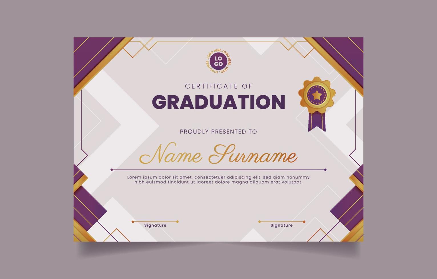 Graduation Certificate Template vector