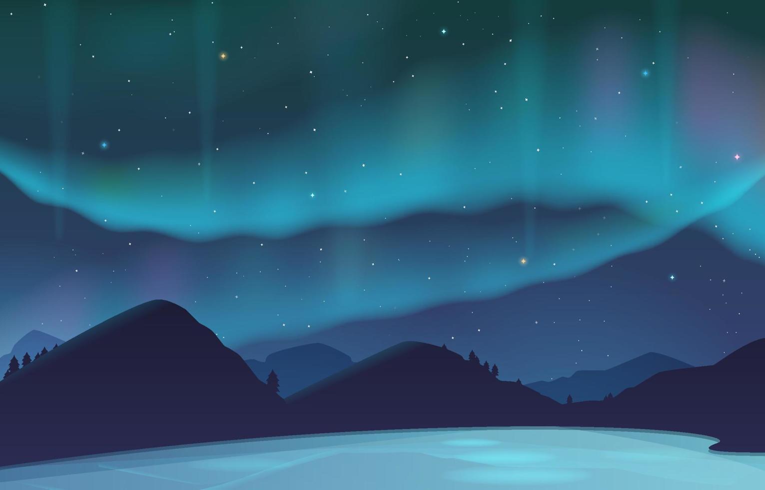 Northern Light Background vector