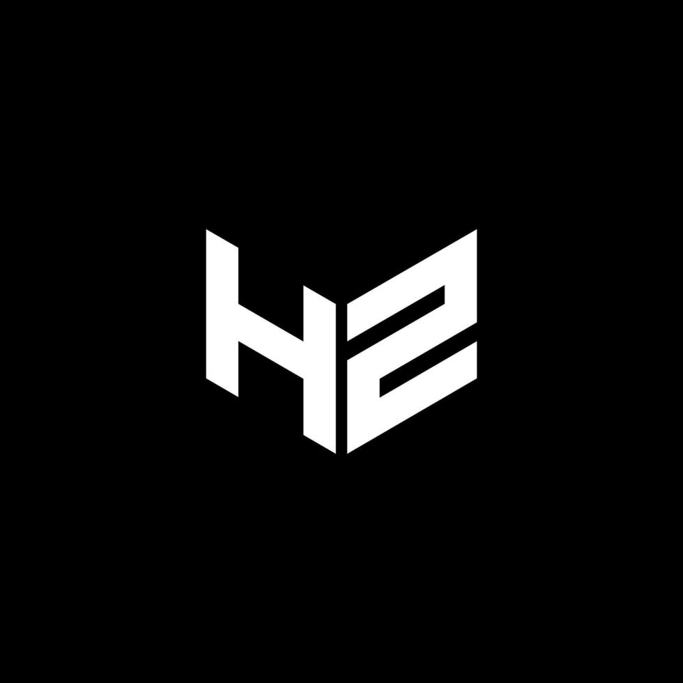 HZ letter logo design with black background in illustrator. Vector logo, calligraphy designs for logo, Poster, Invitation, etc.