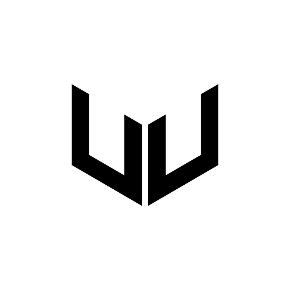 Diseño de logotipo de letra uu con fondo blanco en ilustrador, logotipo de cubo, logotipo de vector, estilo de superposición de fuente de alfabeto moderno. diseños de caligrafía para logo, afiche, invitación, etc. vector