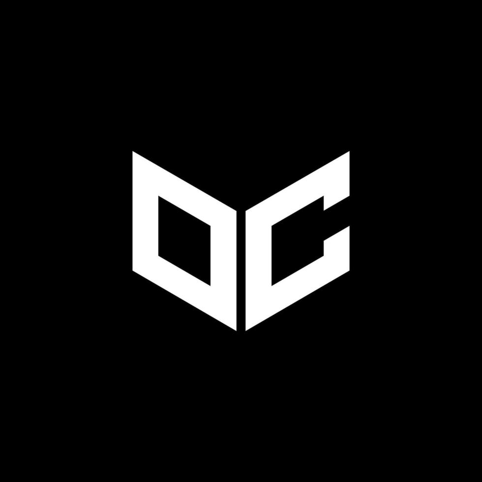 DC letter logo design with black background in illustrator. Vector logo, calligraphy designs for logo, Poster, Invitation, etc.