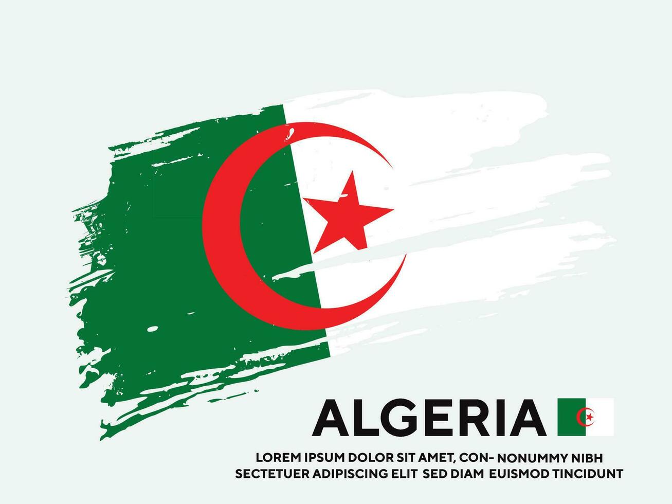 Algeria new grunge texture colorful flag design vector