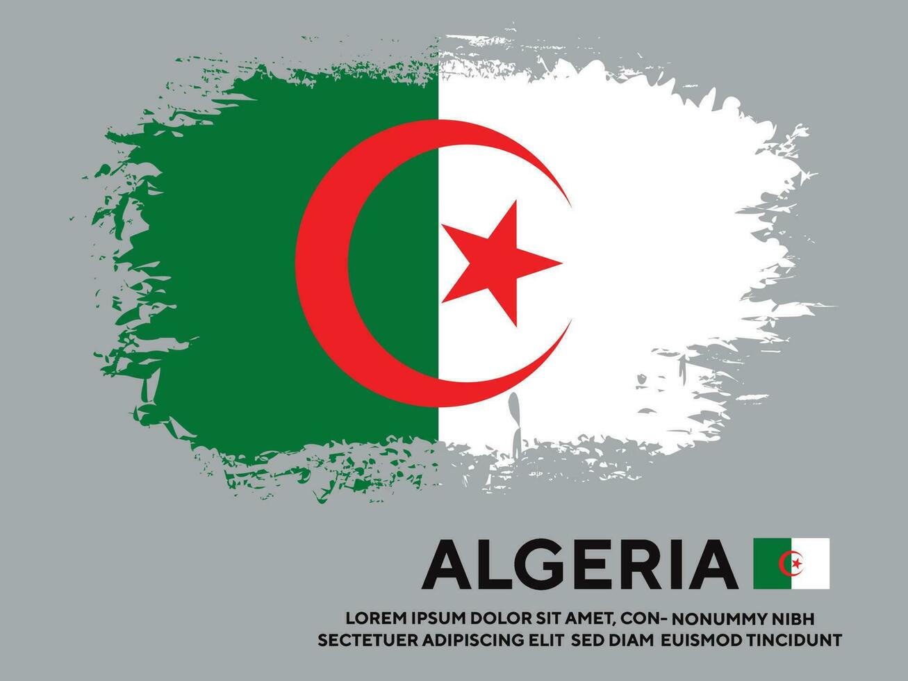 Professional grunge texture Algeria colorful flag design vector