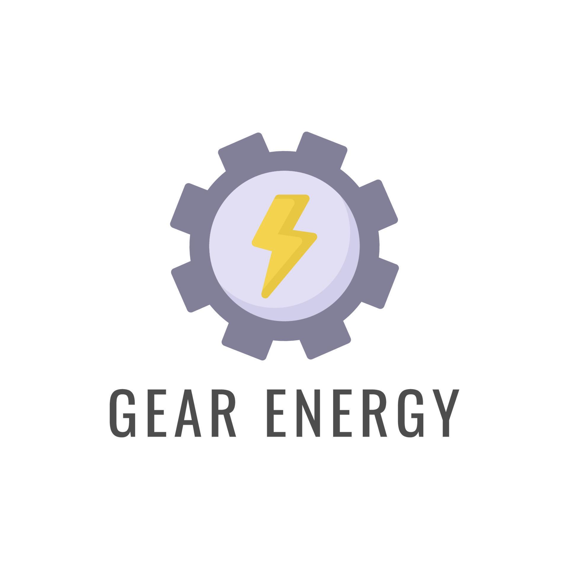 gear energy logo flat style 12036268 Vector Art at Vecteezy