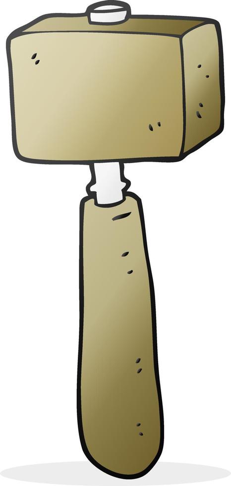 freehand drawn cartoon mallet vector