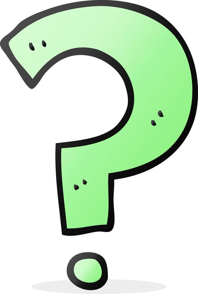 freehand drawn cartoon question mark vector