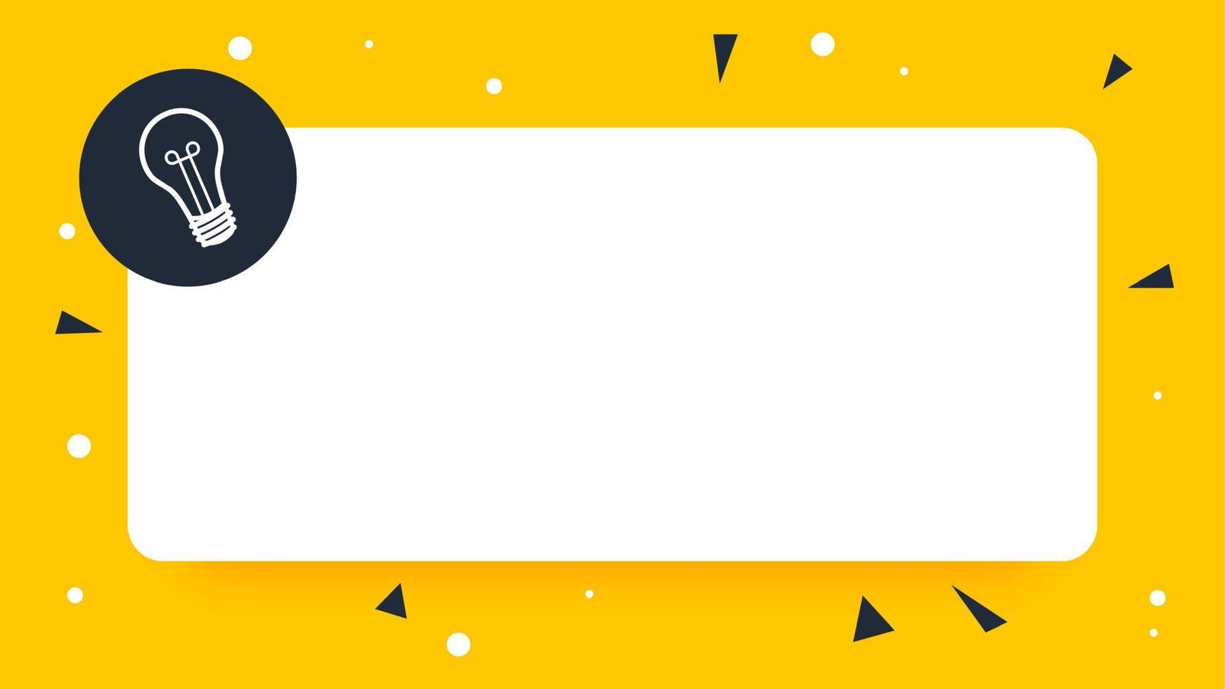 Text space with light bulb mark signs. vector