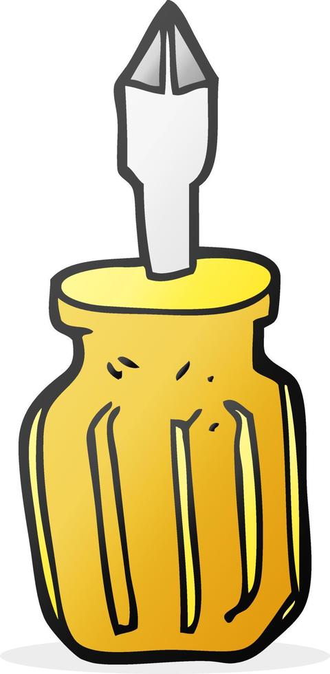 freehand drawn cartoon screwdriver vector