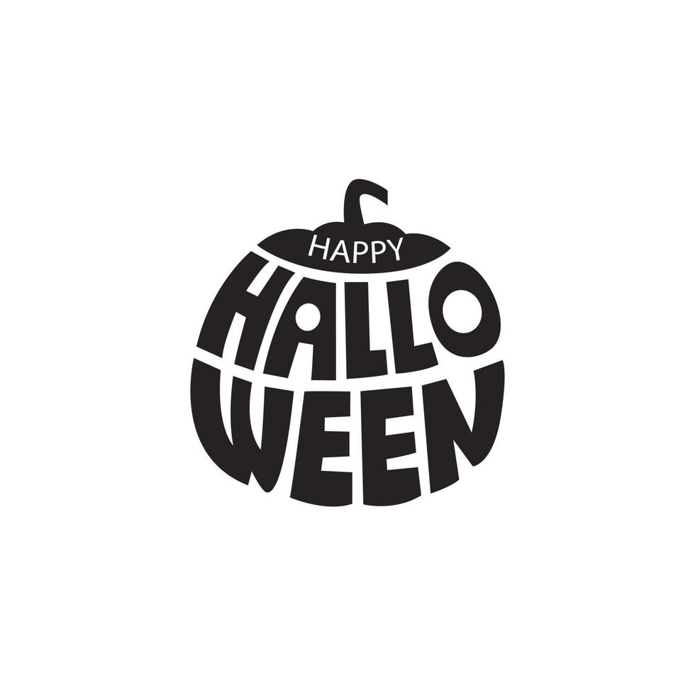 Happy Halloween vector lettering. Holiday lettering for banner. Happy Halloween poster, greeting card, party invitation.