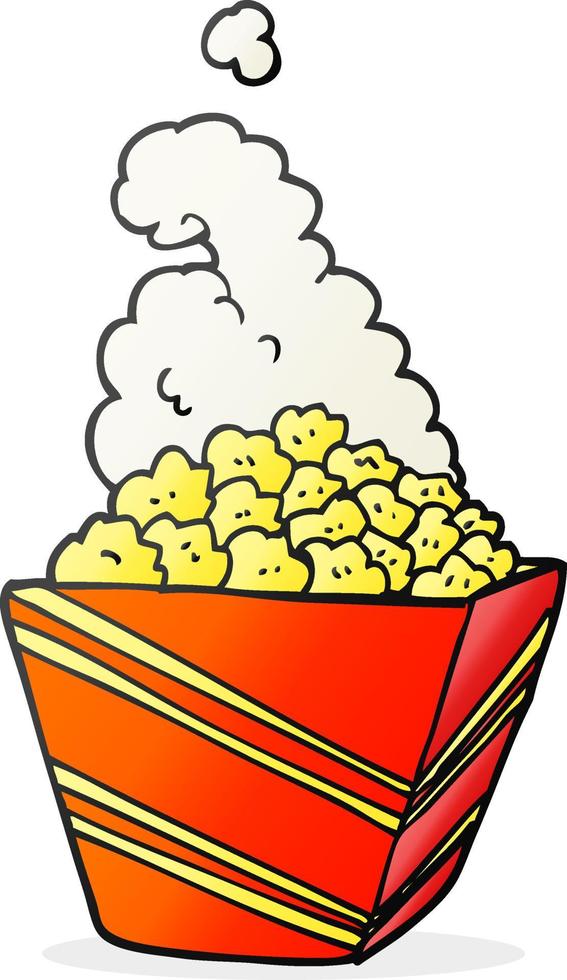 freehand drawn cartoon fresh popcorn vector