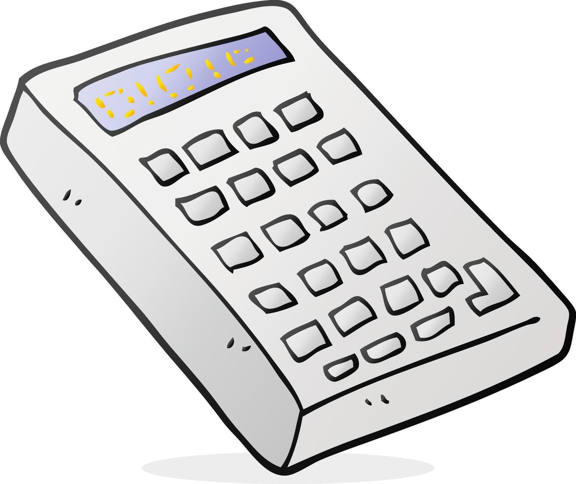 freehand drawn cartoon calculator vector