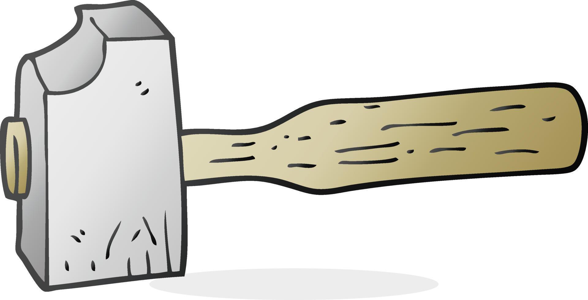 freehand drawn cartoon mallet vector