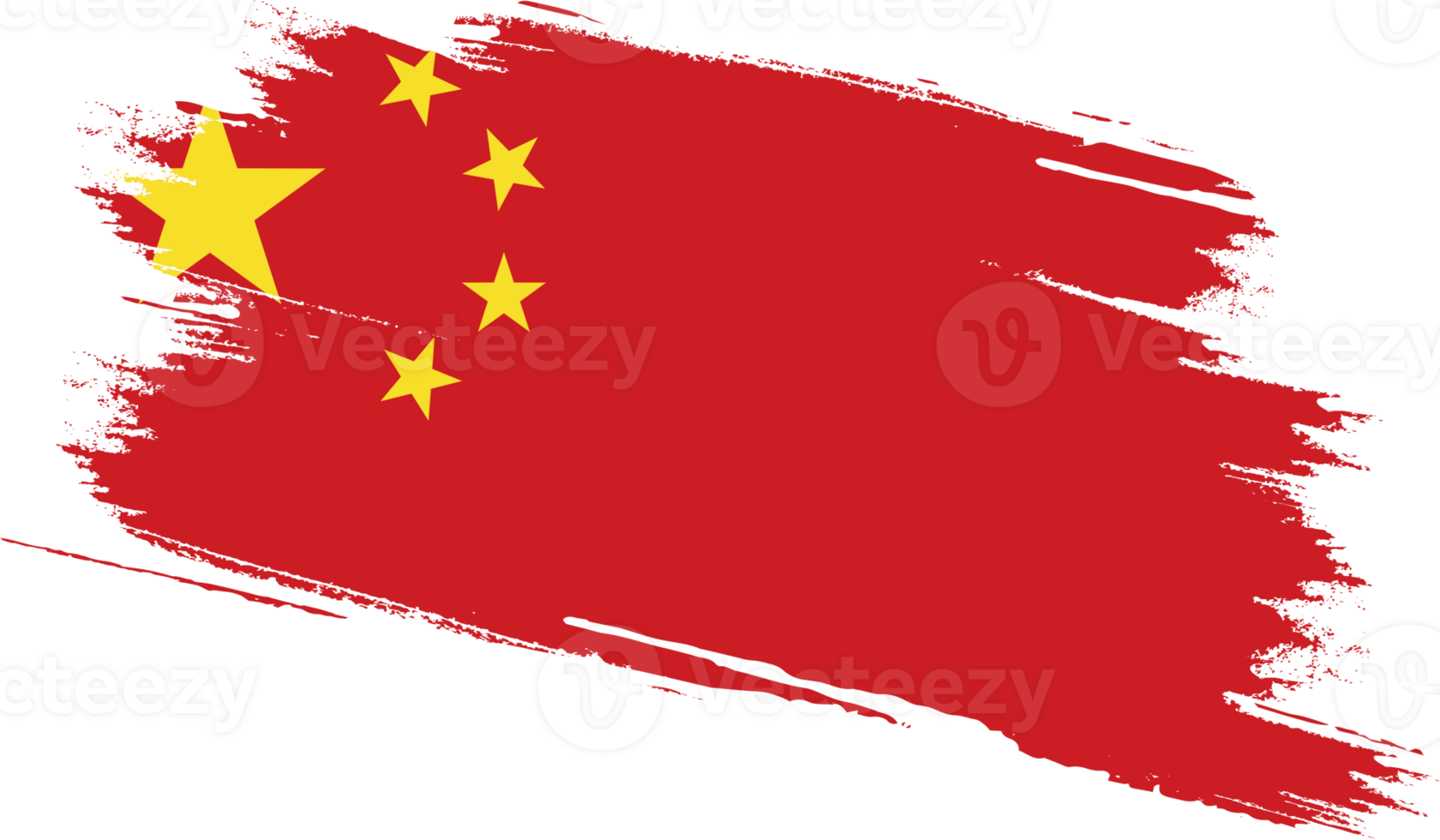 China flag with grunge texture png
