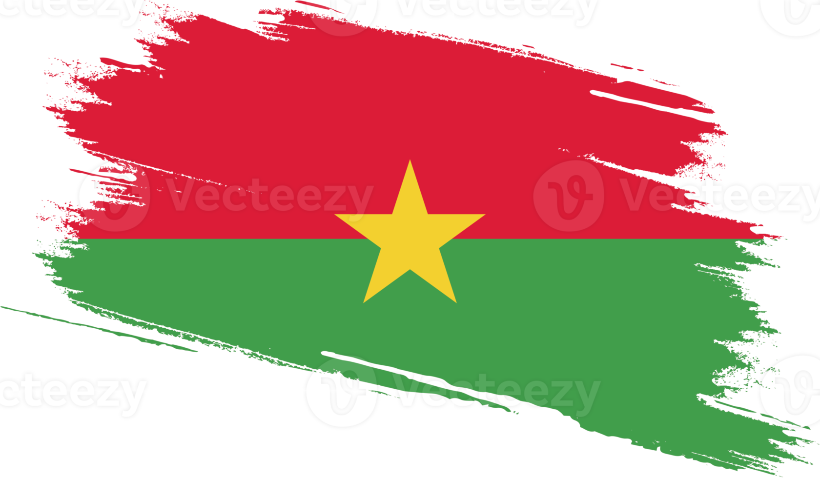 Burkina Faso flag with grunge texture png