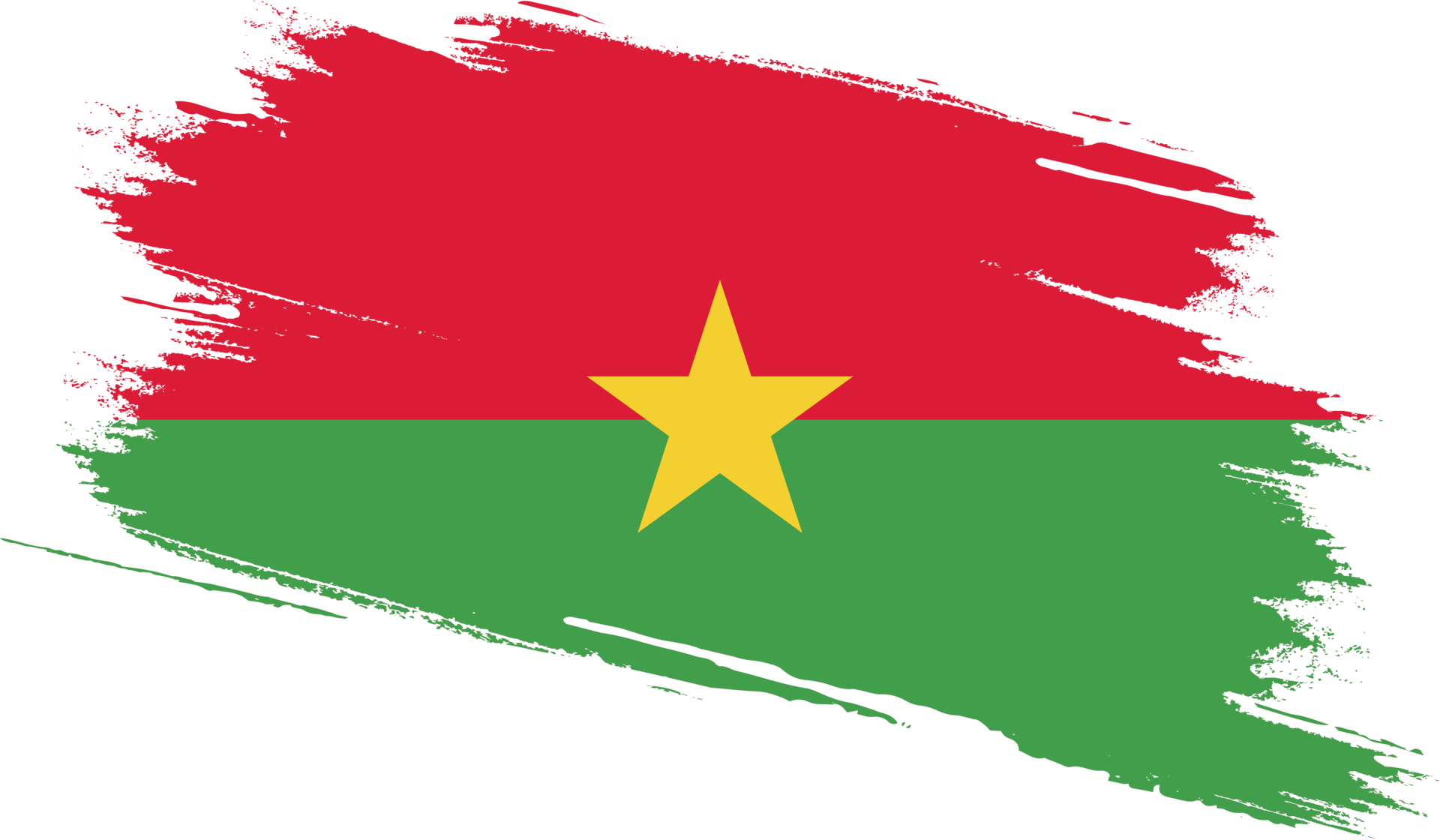 Burkina Faso flag with grunge texture 12037422 PNG