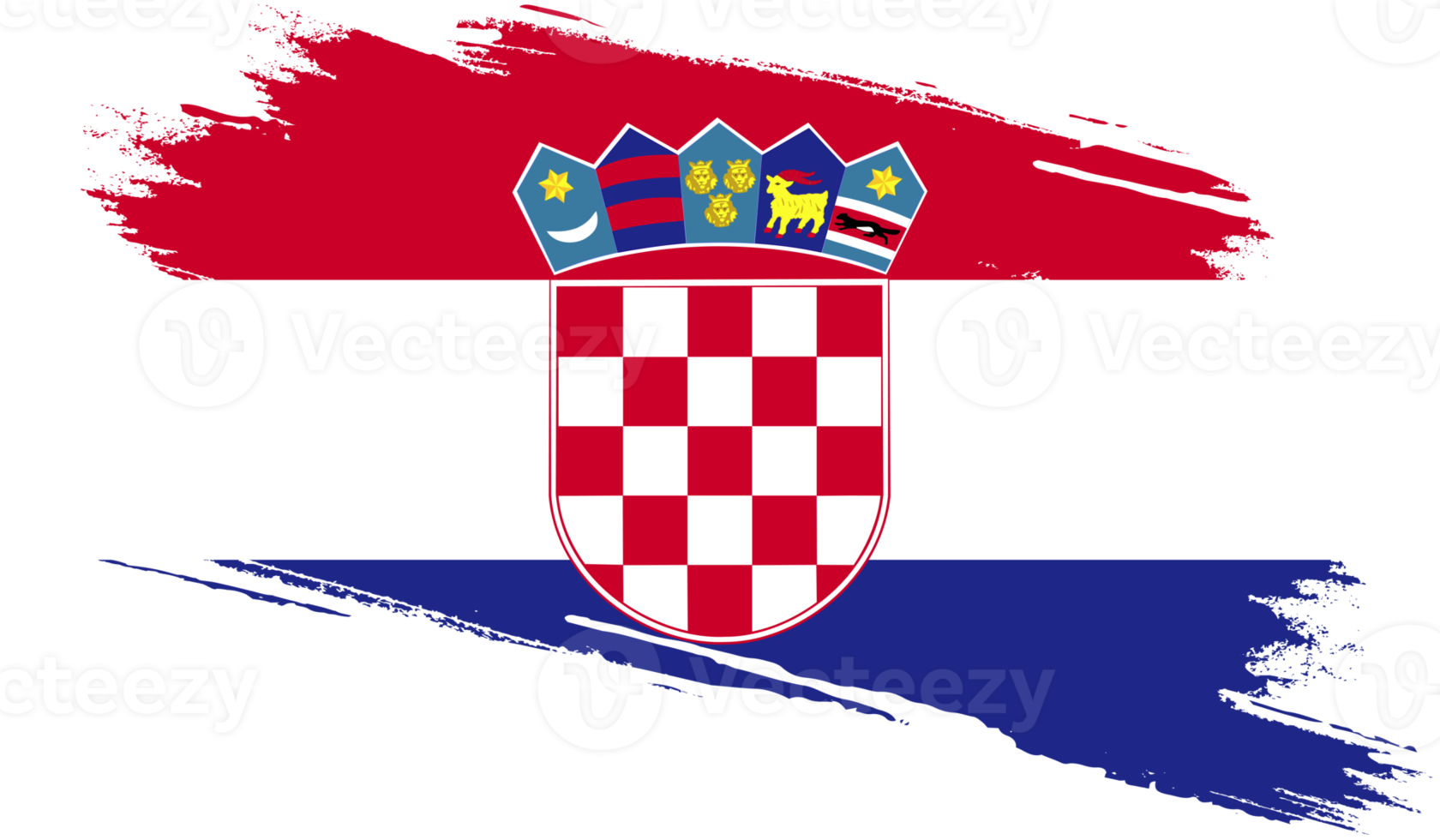 Kroatien-Flagge mit Grunge-Textur png