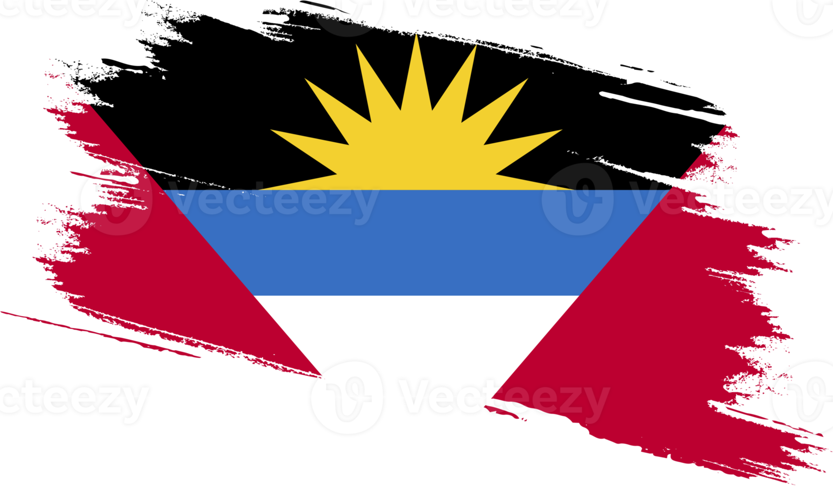 bandeira de antígua e barbuda com textura grunge png