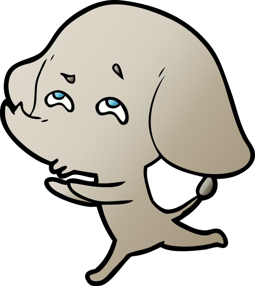 cartoon elephant remembering vector