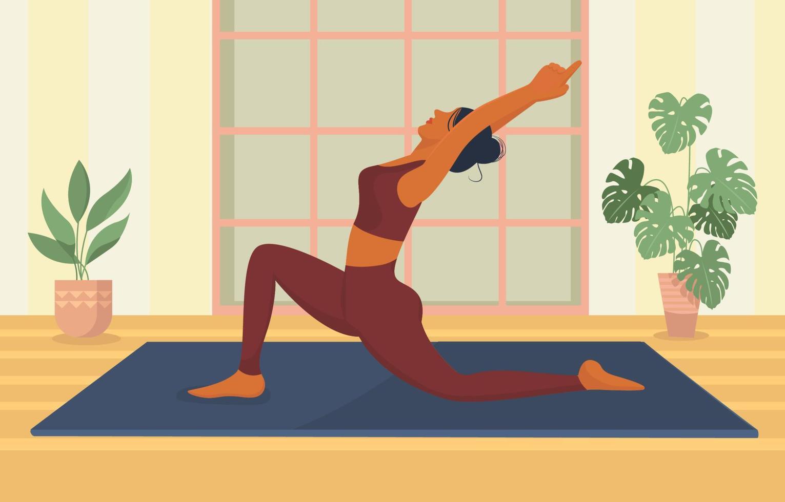 Yoga Activities at Home vector