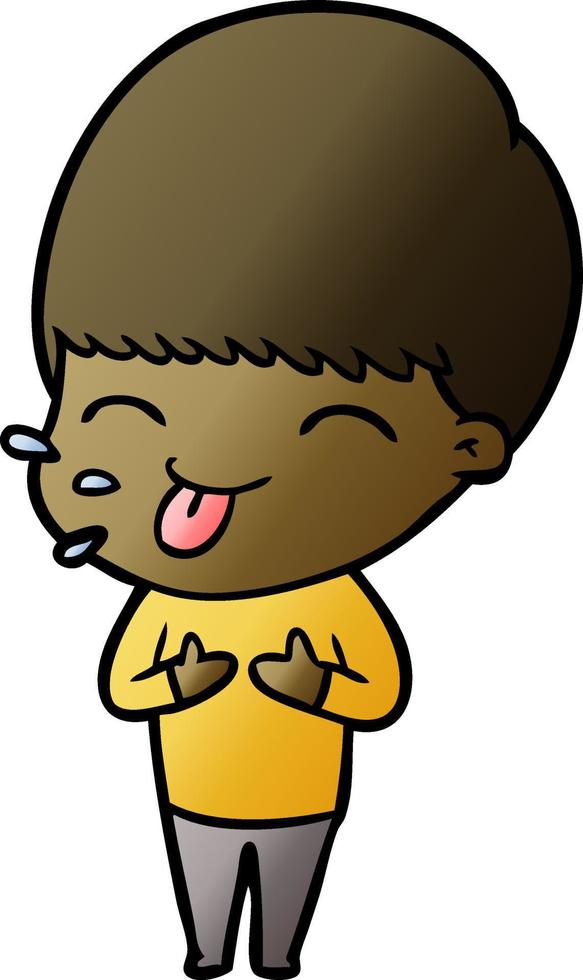 funny cartoon boy vector