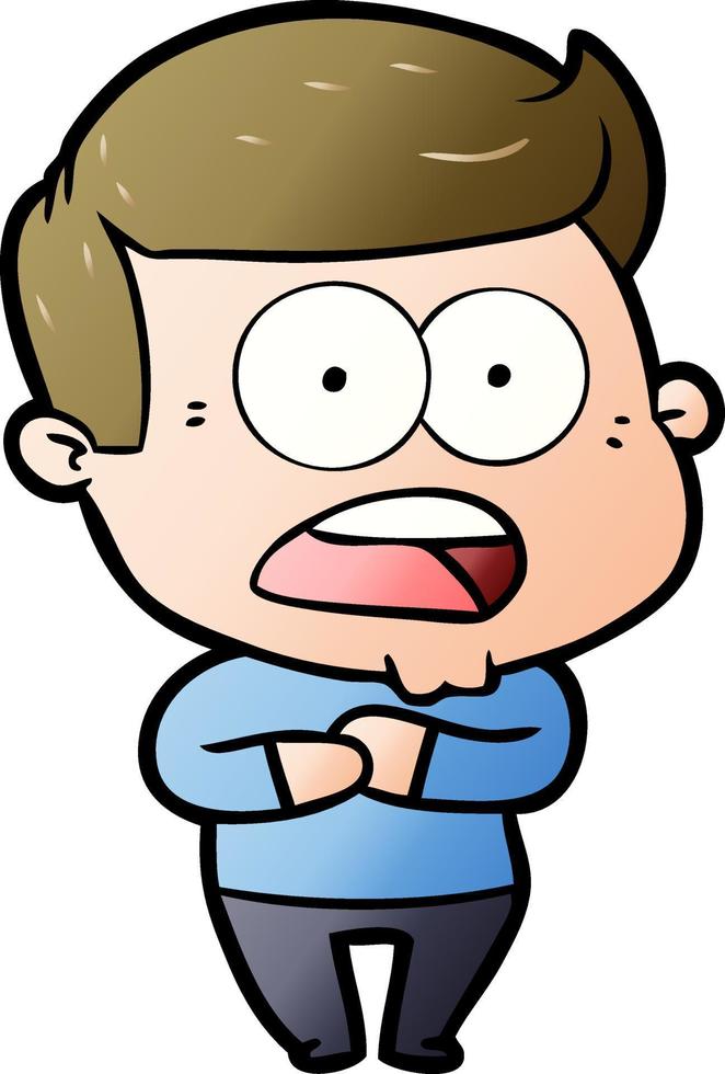 cartoon shocked man 12037525 Vector Art at Vecteezy