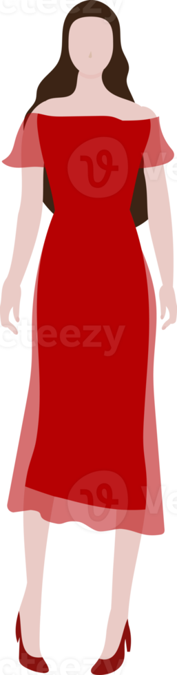 femme en costume rouge pour le nouvel an chinois png