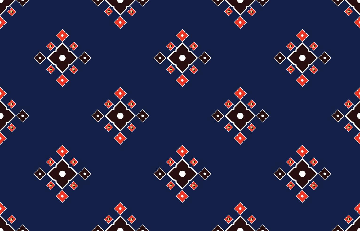 diseño tradicional geométrico étnico oriental ikat de patrones sin fisuras para fondo, alfombra, papel pintado, ropa, envoltura, batik, tela, ilustración vectorial. estilo de bordado vector