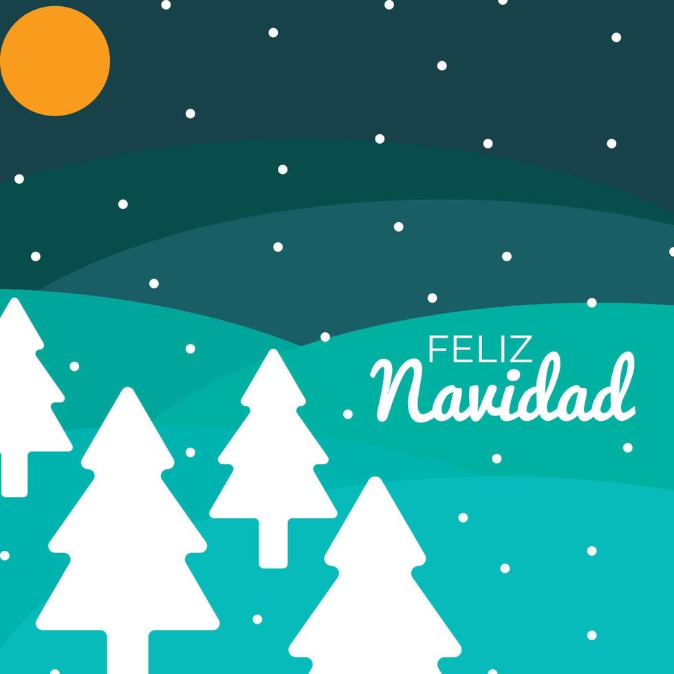 ilustración de paisaje de navidad vector