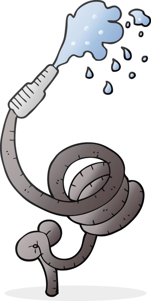 freehand drawn cartoon hose pipe vector
