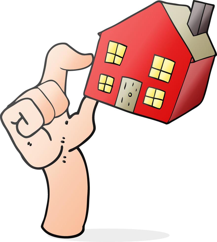 freehand drawn cartoon housing market vector