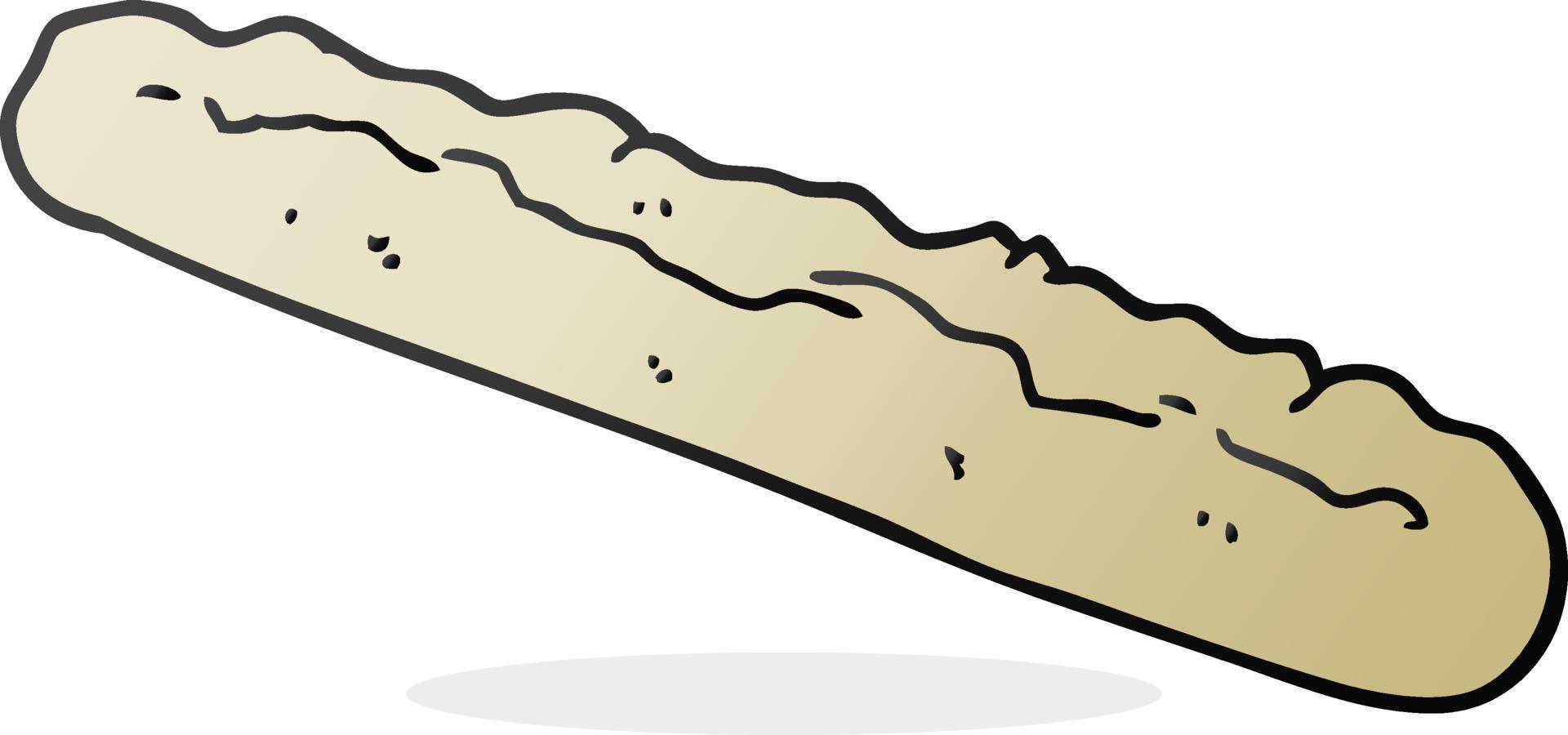 freehand drawn cartoon baguette vector