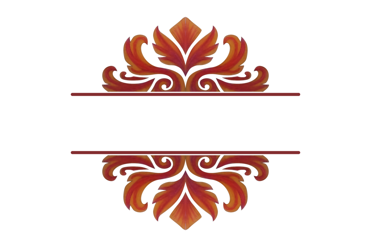 bordure de cadre d'ornement de feu png